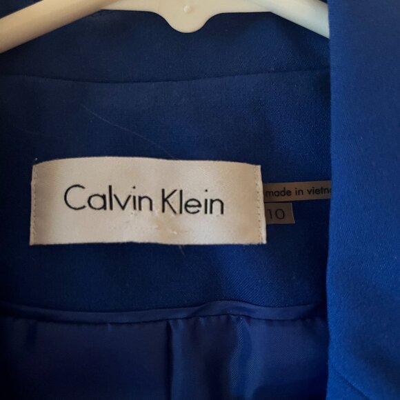 Calvin Klein Women's Solid One Button Blazer Jacket - Picture 4 of 4